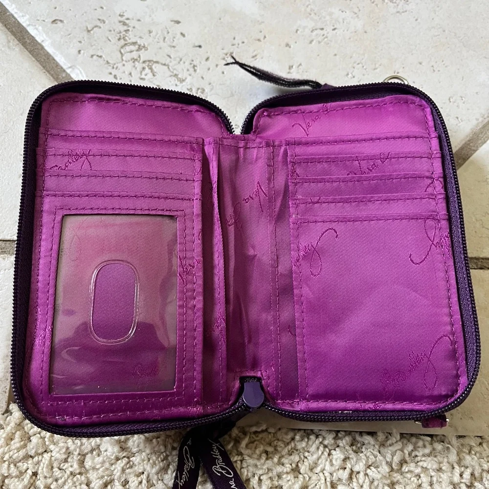 Vera Bradley crossbody wallet purple removable straps